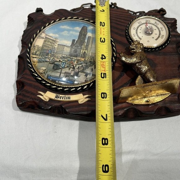 Vintage Berlin Wooden Antique Era Bubble Glass Wall Hanging Souvenir ￼￼ - Picture 6 of 7